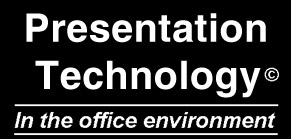 Presentation Technology logo, in the office environment